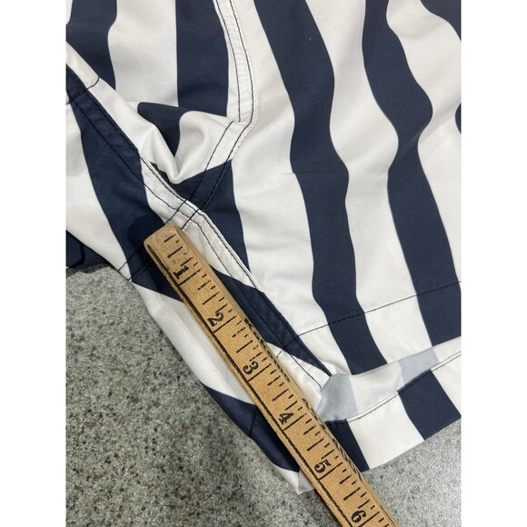 Sunny Patoche Men Swim Shorts Lined Pockets Blue White Striped Size Large - Picture 7 of 13